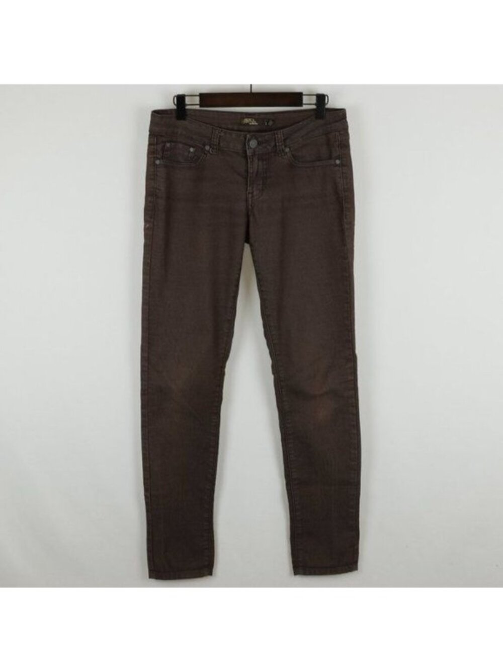 Prana Kayla Women's Size 2 Peppercorn Brown Low Rise Skinny Jeans